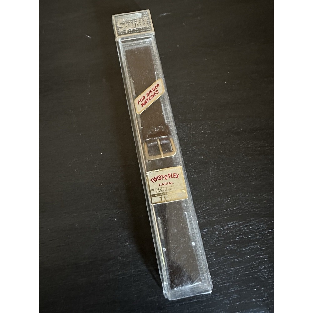 NOS Speidel Watch Band Swiss Made Vintage Bigger Watches twist-o-flex brown